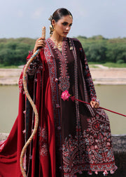Hussain Rehar Embroidered Karandi Unstitched 3Pc Suit - Pari