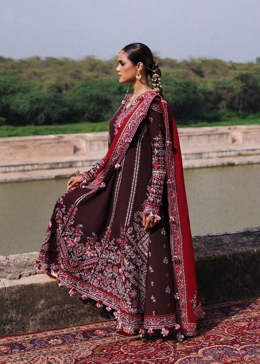 Hussain Rehar Embroidered Karandi Unstitched 3Pc Suit - Pari