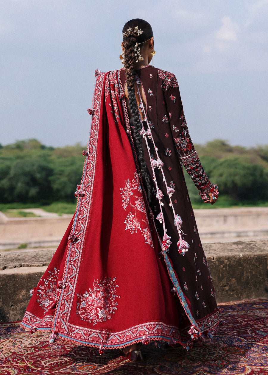 Hussain Rehar Embroidered Karandi Unstitched 3Pc Suit - Pari