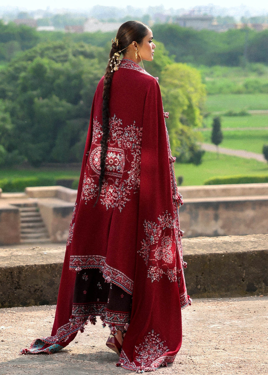 Hussain Rehar Embroidered Karandi Unstitched 3Pc Suit - Pari