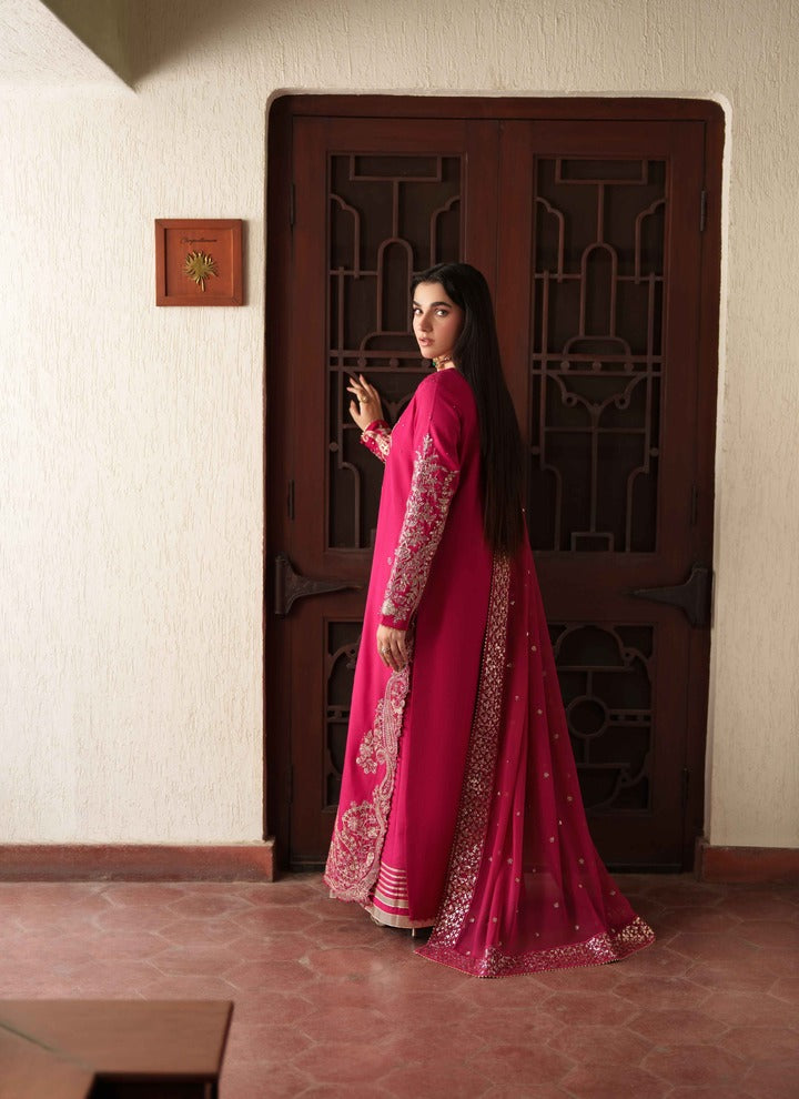 Neeshay Shagun Embroidered Raw Silk Unstitched 3Pc Suit - PARISA