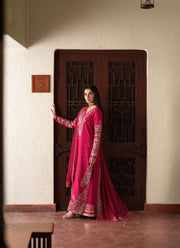 Neeshay Shagun Embroidered Raw Silk Unstitched 3Pc Suit - PARISA