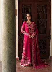 Neeshay Shagun Embroidered Raw Silk Unstitched 3Pc Suit - PARISA