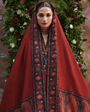 Jugnu Lahore Womenswear Embroidered Khaddar Unstitched 3Pc Suit - PARSA