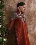 Jugnu Lahore Womenswear Embroidered Khaddar Unstitched 3Pc Suit - PARSA