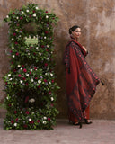 Jugnu Lahore Womenswear Embroidered Khaddar Unstitched 3Pc Suit - PARSA