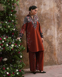 Jugnu Lahore Womenswear Embroidered Khaddar Unstitched 3Pc Suit - PARSA