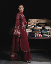 Jugnu Lahore Womenswear Embroidered Karandi Unstitched 3Pc Suit - PARUL