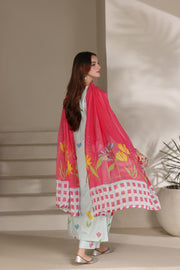 Feathers The Imperial Bloom Printed Lawn Unstitched 3Pc Suit Pastel Breeze-FT657