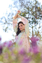 Farasha Summer Co Ords Printed Lawn Unstitched 3Pc Suit - Pastel Haze