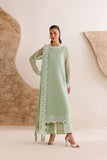 Farasha Luxury Formal Embroidered Chiffon Unstitched 3Pc Suit - Pastel Mint