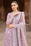 Farasha Ritzier Embroidered Chiffon Unstitched 3Pc Suit - Pastel Mist