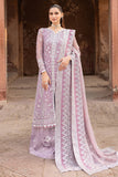 Farasha Ritzier Embroidered Chiffon Unstitched 3Pc Suit - Pastel Mist
