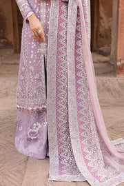 Farasha Ritzier Embroidered Chiffon Unstitched 3Pc Suit - Pastel Mist