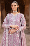 Farasha Ritzier Embroidered Chiffon Unstitched 3Pc Suit - Pastel Mist