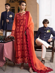 Maya by Faiza Faisal Embroidered Luxury Lawn Unstitched 3Pc Suit - Paula