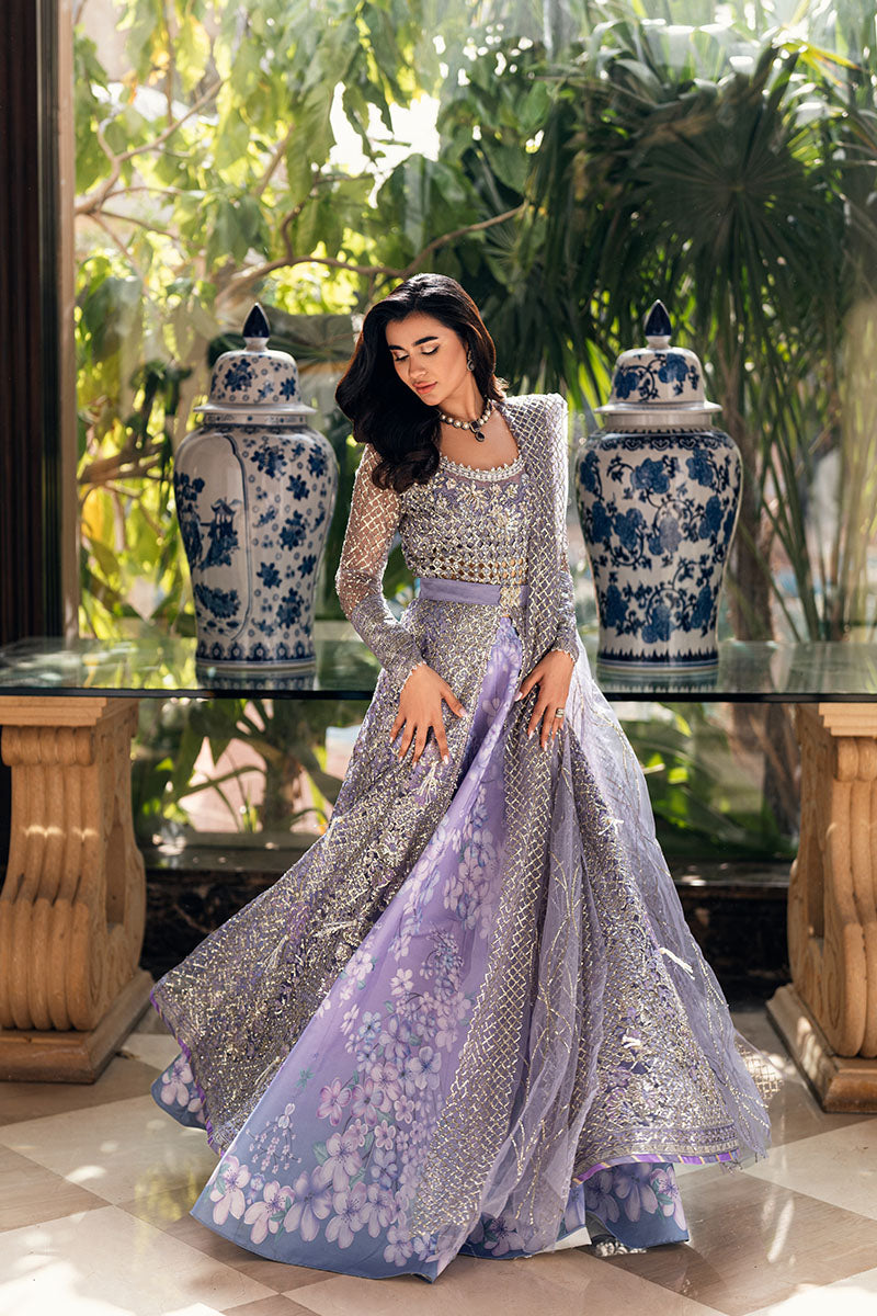 Mushq Mann Mein Tu Embroidered Net Unstitched 3Pc Suit MWD-08 PAYAAL