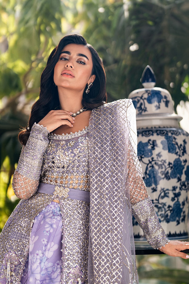 Mushq Mann Mein Tu Embroidered Net Unstitched 3Pc Suit MWD-08 PAYAAL