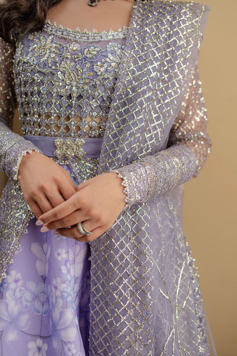 Mushq Mann Mein Tu Embroidered Net Unstitched 3Pc Suit MWD-08 PAYAAL