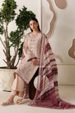 Farasha Summer Melody Embroidered Lawn Unstitched 3Pc Suit - Peach Blush