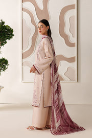Farasha Summer Melody Embroidered Lawn Unstitched 3Pc Suit - Peach Blush