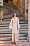 Farasha Sorine Summer Embroidered Lawn Unstitched 3Pc Suit - Peachy Charm
