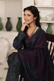Feathers The Frost Digital Printed Dhanak Unstitched 3Pc Suit Peacock Paisley-FT788