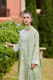 Farasha Sorine Summer Embroidered Lawn Unstitched 3Pc Suit - Pearl Mist