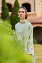 Farasha Sorine Summer Embroidered Lawn Unstitched 3Pc Suit - Pearl Mist