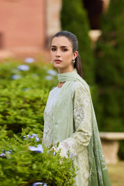 Farasha Sorine Summer Embroidered Lawn Unstitched 3Pc Suit - Pearl Mist