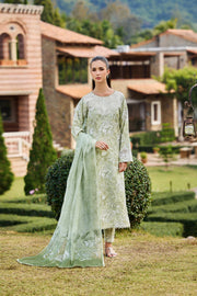 Farasha Sorine Summer Embroidered Lawn Unstitched 3Pc Suit - Pearl Mist