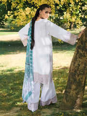 HemStitch The Garden Embroidered Lawn Unstitched 3Pc Suit - Pearl Petal