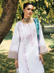 HemStitch The Garden Embroidered Lawn Unstitched 3Pc Suit - Pearl Petal