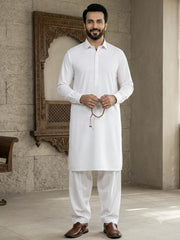 Pearl by Fabrieco Men's Unstitched Blended Soft Finish Suit PRL-Off White
