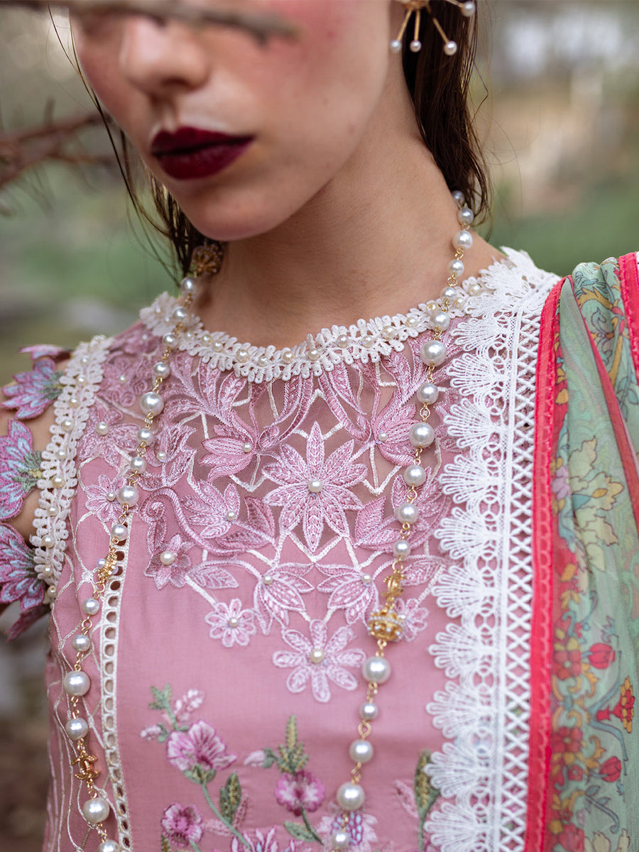 Roheenaz Dahlia Embroidered Lawn Unstitched 3Pc Suit RNZ-04B Peony