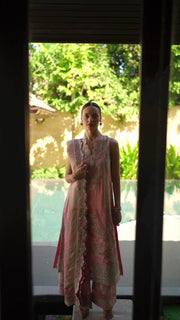 Faiza Saqlain Zinnia Embroidered Luxury Lawn Unstitched 3Pc Suit - Peony