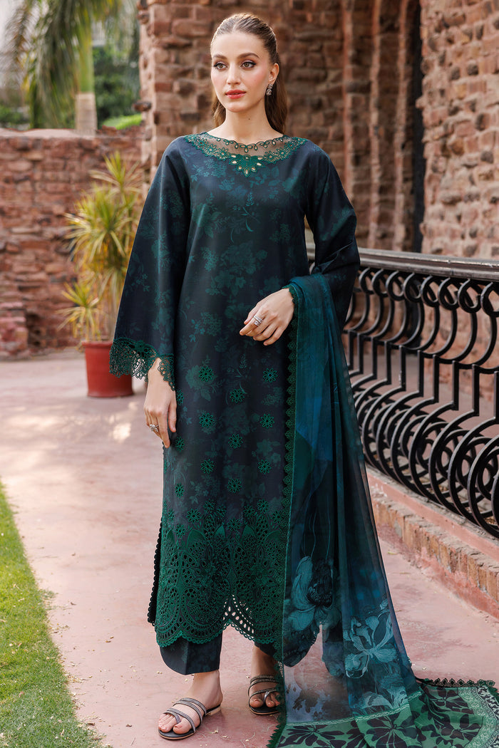 Farasha Seraya Embroidered Lawn Unstitched 3Pc Suit D-04 PERIVEIL