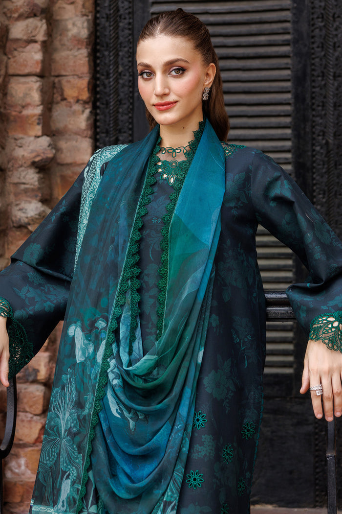 Farasha Seraya Embroidered Lawn Unstitched 3Pc Suit D-04 PERIVEIL