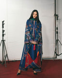 Jugnu Lahore The Reserved View Embroidered Cotton Unstitched 3Pc Suit - Peroz