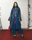 Jugnu Lahore The Reserved View Embroidered Cotton Unstitched 3Pc Suit - Peroz