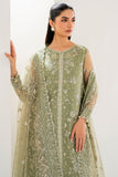 Farasha Luxury Formal Embroidered Net Unstitched 3Pc Suit - Perry