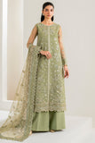Farasha Luxury Formal Embroidered Net Unstitched 3Pc Suit - Perry