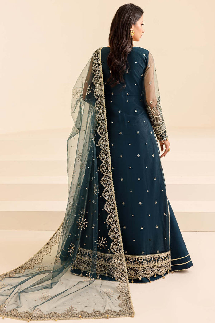 Farasha Luxury Formal Embroidered Net Unstitched 3Pc Suit - Petal Dream