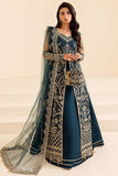 Farasha Luxury Formal Embroidered Net Unstitched 3Pc Suit - Petal Dream