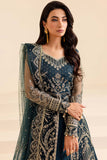 Farasha Luxury Formal Embroidered Net Unstitched 3Pc Suit - Petal Dream