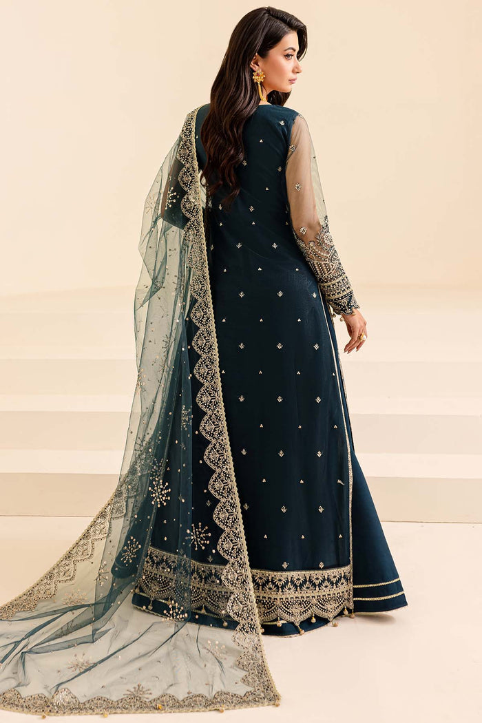 Farasha Luxury Formal Embroidered Net Unstitched 3Pc Suit - Petal Dream