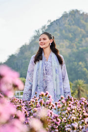 Farasha Summer Escape Embroidered Lawn Unstitched 3Pc Suit - Petal Hush