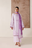 Farasha Summer Melody Embroidered Lawn Unstitched 3Pc Suit - Petal Violet