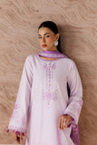Farasha Summer Melody Embroidered Lawn Unstitched 3Pc Suit - Petal Violet