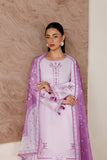 Farasha Summer Melody Embroidered Lawn Unstitched 3Pc Suit - Petal Violet